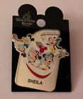 NEW Disney Pin on Card. Sheila Name Pin. Mickey and Gang on The Monorail.