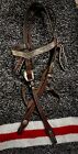 Western headstall, supple leather, lined, with silver, show