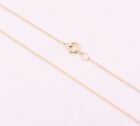 0.6mm Open Dainty Twisted Rope Chain Necklace Real Solid 14K Yellow Gold 16