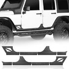 Fit 07-18 Jeep Wrangler JK 4-Door Armor Cladding Skid Plate Slider Rocker Guards (For: Jeep)