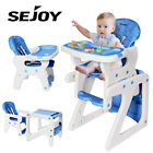 SEJOY 3In1 Baby High Chair Table Convertible Play Seat Booster Toddler with Tray