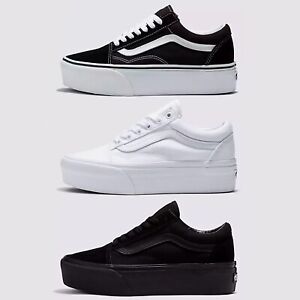 Vans Old Skool Stackform 34mm Women's sneaker Size 6-10  Black, White