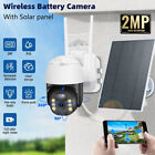 Wireless Solar Battery Powered Wifi Outdoor Pan/Tilt Home Security Camera System