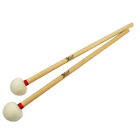1 Pair Timpani Mallets Drumsticks Percussion Sticks Maple Handle Soft Wood Head