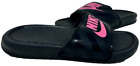 Nike Women's Benassi JDI Slide Sandals Black/Hot Pink Size:5 117S