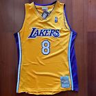 Los Angeles Lakers Kobe Bryant #8 Yellow Swingman Jersey Size XL