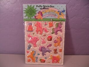 Vintage NEW 1983 Hasbro My Little Pony Bowtie's Party Puffy Stickers Style 4