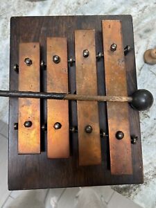 Vintage Antique Deagan 4 Plate Chimes Xylophone dinner sounds 1917  USA