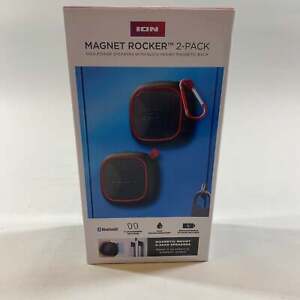 New ION Magnet Rocker Portable Bluetooth Speaker Black iSP153 2-Pack