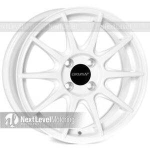 4 Circuit CP41 15x7 4x100 +35 Gloss White Wheels MCO Style Fit Acura Integra DC2
