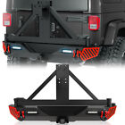 Off-road Rear Bumper With Spare Tire Carrier For Jeep Wrangler JK JKU 2007-2018 (For: Jeep)