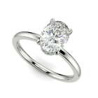 2.6 Ct Oval Cut Lab Grown Diamond Engagement Ring SI1 D White Gold 14k