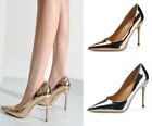 Metallic Pumps Men's High Heels Pointy Crossdresser Drag Queen Gold Large Shoes