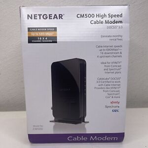 NETGEAR Cable Modem CM500 Compatible w/ All Cable Providers DOCSIS 3.0 Open Box
