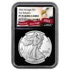 2022-W Proof American Silver Eagle NGC PF70 UC FR Black Core Holder Exclusive...