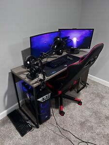 gaming pc full setup (THE DESK, CHAIR, EVERYTHING BESIDES THE MOUSE)