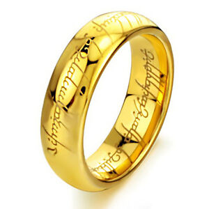 Lord of the Rings The One Ring Lotr Stainless Steel Fashion Men's Ring Size 6-13