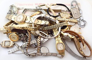 LOT OF 20+ VINTAGE WOMENS WRISTWATCH WATCHES PARTS REPAIR