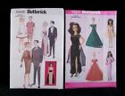 2 Retro Barbie & Ken Doll Clothing Patterns Butterick 5865 & 6668 Uncut Unopened