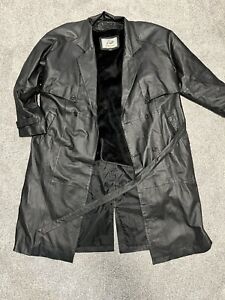 leather trench Coat mens 2xl