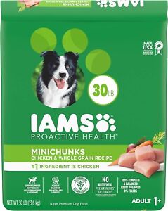 Iams 1901411108 Proactive Health Adult MiniChunks Dry Pet Dog Food - 30 lbs