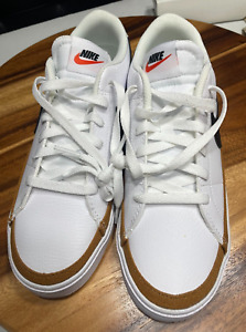 Nike Men's Court Legacy NN White/Black Desert Ochre-Team Orange Size 7.5