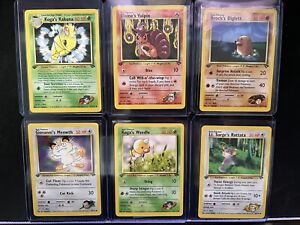 Pokemon Gym Heroes 6 Card Lot All NM+ 1st Eds
