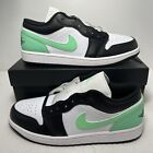 Nike Air Jordan 1 Low Green Glow White Black Mens Sizes 553558-131 BRAND NEW