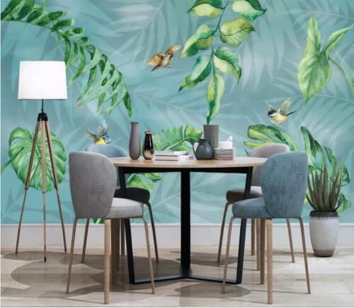 3D Bird Leaves ZHUA8251 Wallpaper Wall Murals Removable Self-adhesive Amy