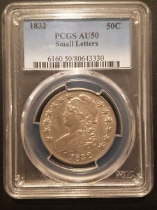 1832  Small Letters Capped Bust Half Dollar * PCGS AU50