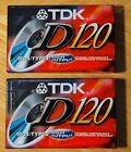 Lot Of 2 TDK D120 Blank Cassette Tape IEC I/Type I High Output Still Sealed
