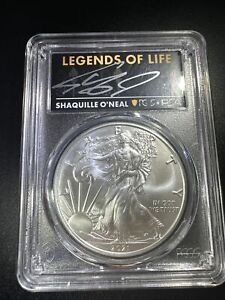 2021 $1 American Silver Eagle 1oz PCGS MS70 Legends of Life Shaquille O'Neal