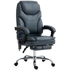High Back Massage Office Chair with 6 Vibration Points, PU Leather Office Chair