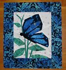 New ListingMini QUILT Top: Blue BUTTERFLY