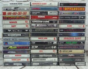 New ListingVintage Cassette Tape Lot 45 Rock, Hard Rock, Heavy Metal/ Hard To Find Titles