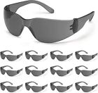 Ateret 12 PAIR Pack Safety Glasses Protective Grey SMOKE Lens Sunglasses Work