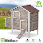 Wooden Chicken Coop Hen House with Removable Tray &Ventilation Door Nesting Box