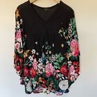 Coco + Carmen Poncho Floral Top Spring Summer S/M