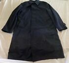 Military Issued Dark Navy Blue All Weather Trench Coat With Soft Liner 42L FLAWS
