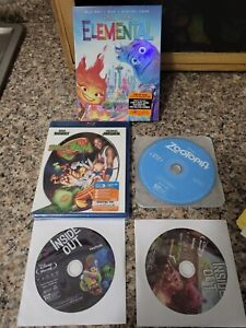 Lot 4 Disney MoviesBlu-Ray DVDs Space Jam New / zootopia / Inside Out/ Elemental