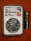 1987 AMERICAN SILVER EAGLE NGC MS70 JOHN MERCANTI SIGNED BEAUTIFUL COIN LOW POP!