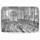LIVERPOOL Copes Christmas Entertainment at St Georges Hall - Antique Print 1864