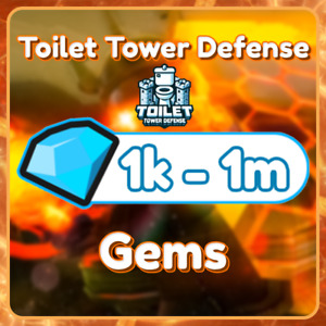 Roblox Toilet Tower Defense TTD 💎 1k - 1m 💎 Gems / Diamonds