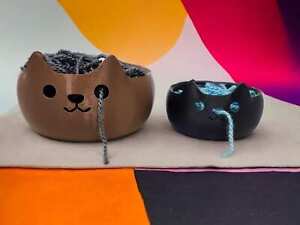 Cat Yarn Bowl - Creative Feline-Inspired Knitting and Crochet Organizer 3D Print
