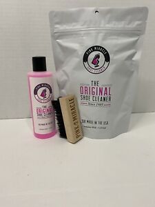 8 oz Pink Miracle Shoe Cleaner Kit complete with bottle and brush