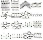 One lot (85pcs)Mixed Tongue Nail Rings Stainless Steel Lip Body Piercing Jewelry