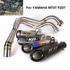 For Yamaha MT-07 XSR700 2015-2022 Exhaust System Header Link Pipe 51mm Muffler (For: 2022 Yamaha XSR700)