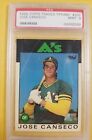 Jose Canseco Tiffany Rookie PSA 9 Mint 1986 Topps Traded #20T 6290 Scratch Holdr