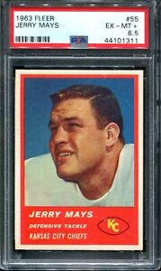 1963 Fleer #55 Jerry Mays  - PSA 6.5 EX-MT+ Kansas City Chiefs AFL Great