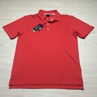 Dunning Golf Men's Performance CoolMax Polo Shirt Red Size Small